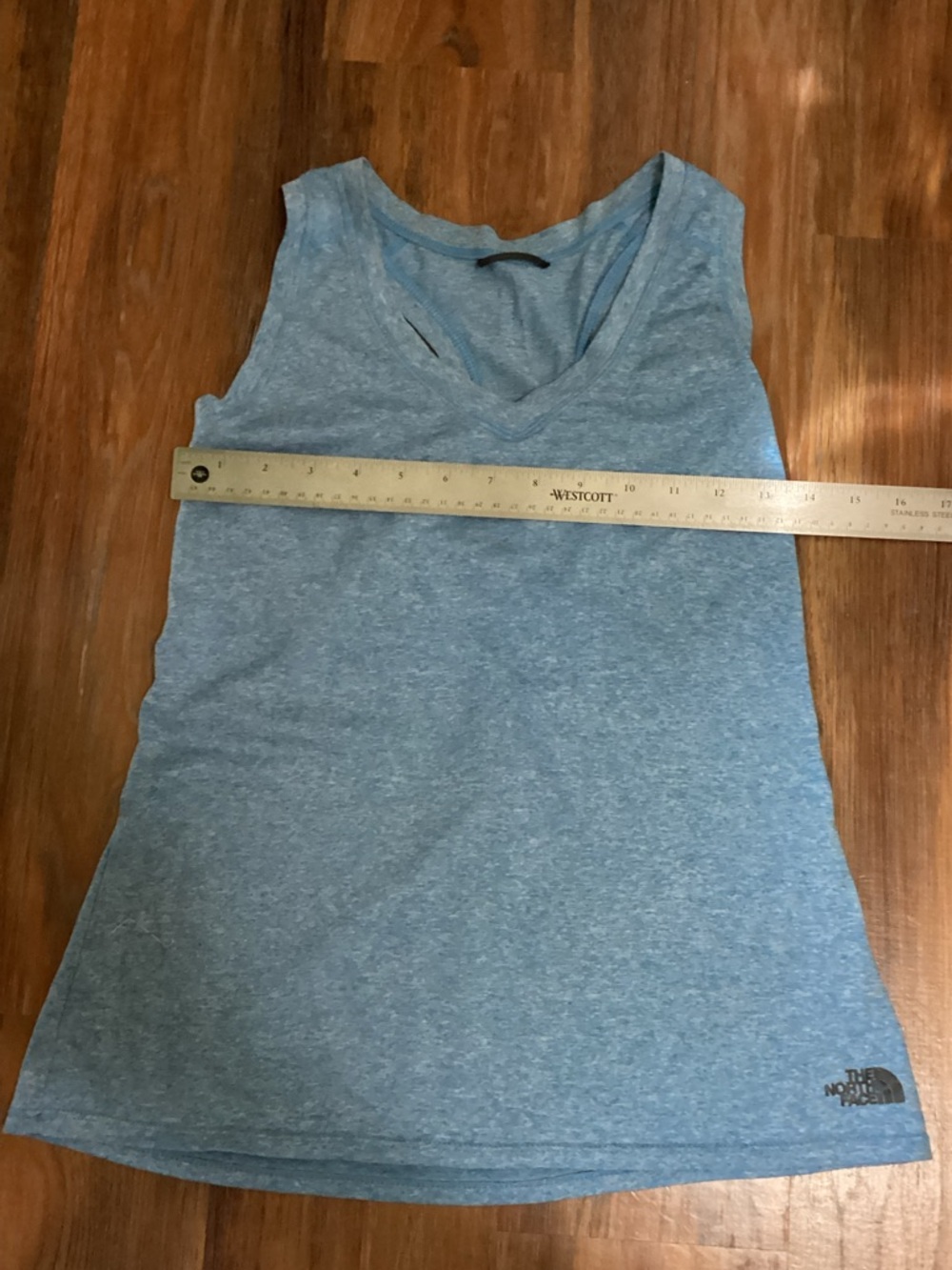 The North Face Women's Heather Light Blue V-Neck Tank